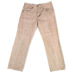 VINTAGE Southpole Jeans Mens 38x29 Khaki Denim Faded Y2K Logo Urban Skater Baggy